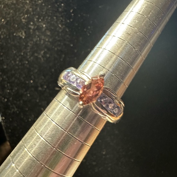 Pink Tourmaline and Amethyst ring - Picture 8 of 9